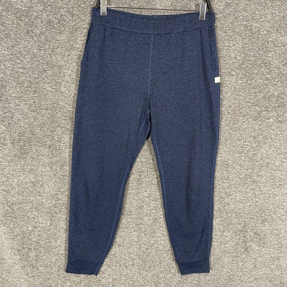 Vuori Jogger Pants Womens L? Blue Knit Elastic Waist Lightweight Athletic